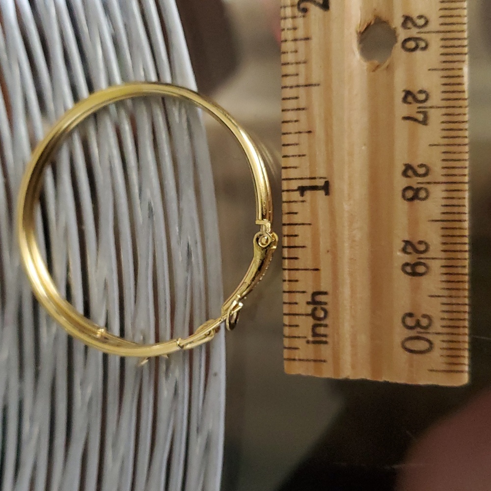 Silver 925 IBB TH Hoop earrings - Picture 6 of 6